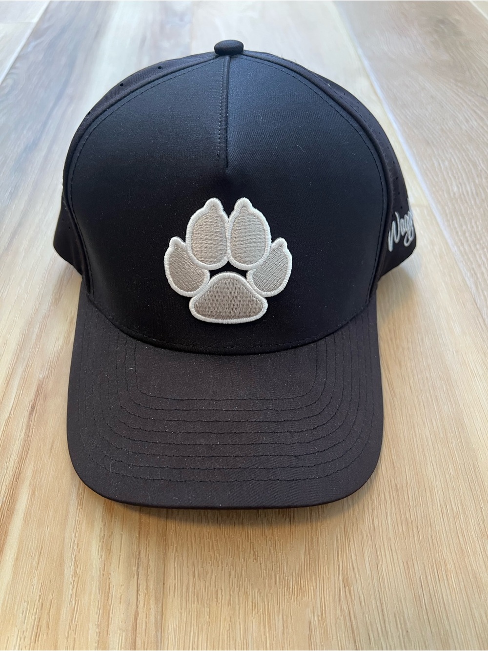 Waggle Black Baseball Cap Paw Patch Snapback Hat